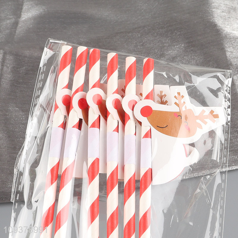 China wholesale paper straw drinking straw for Christmas party