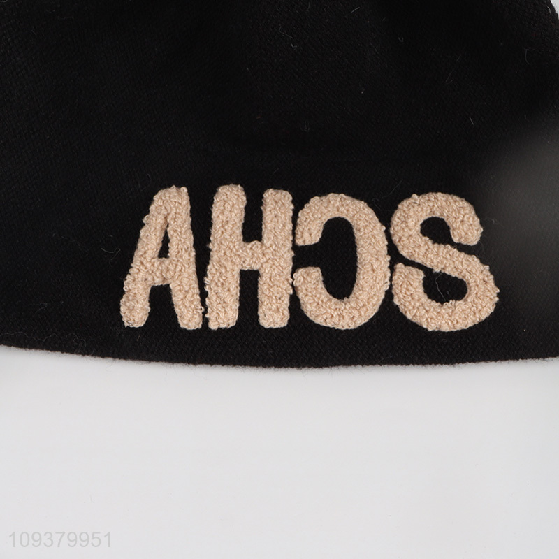 New arrival black fashion knitted hat beanies hat