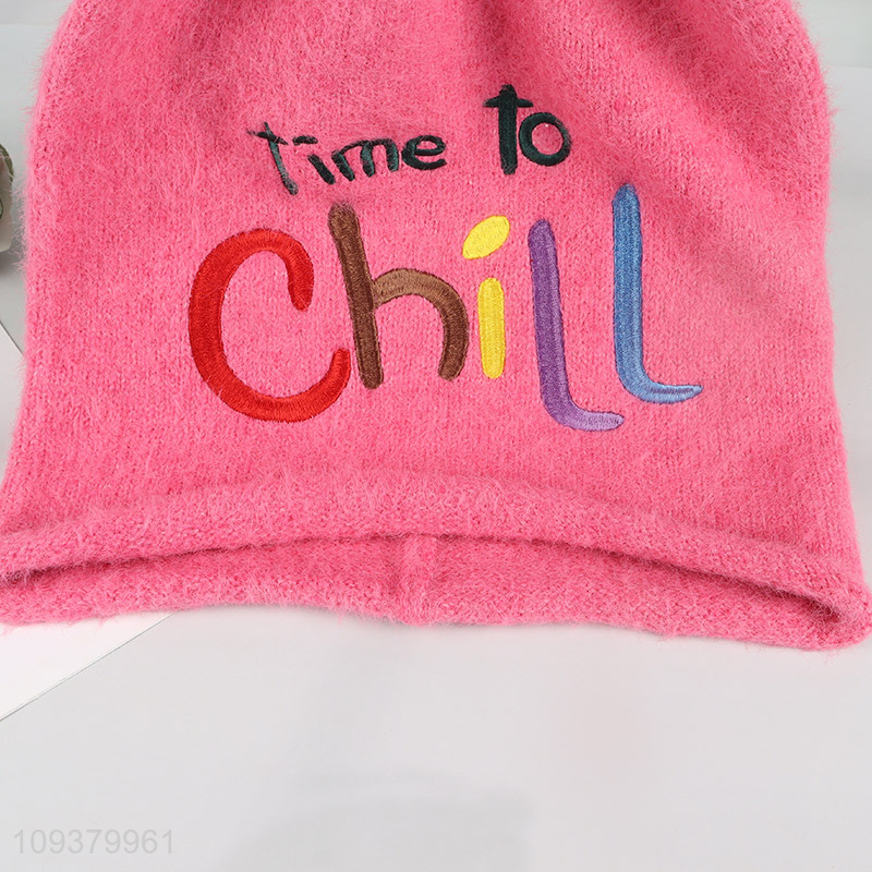 Low price winter girls knitted hat beanies hat