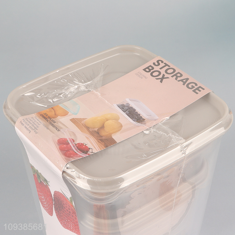 New arrival 6-piece plastic sealed storage box set