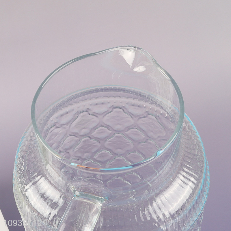 Top sale home glass water jug tea pot with handle