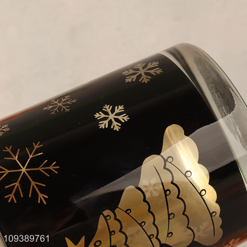 Wholesale Christmas home decor glass candle jar holder