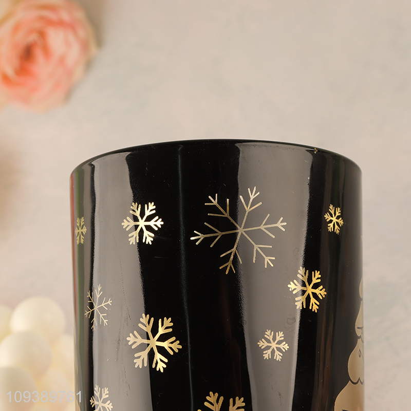Wholesale Christmas home decor glass candle jar holder