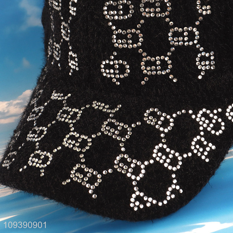 Good quality black fashion peaked hat peaked cap