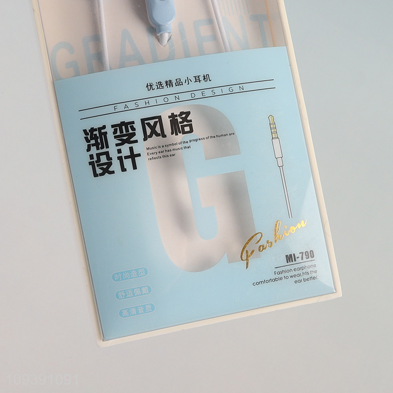 Wholesale fashion wired earphones earbuds with microphone