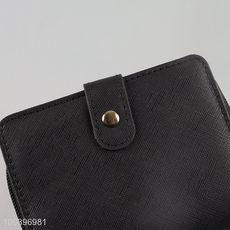 Factory direct sale black fashion long style wallet