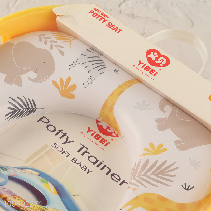 China factory soft padded kids toilet seat with safari print