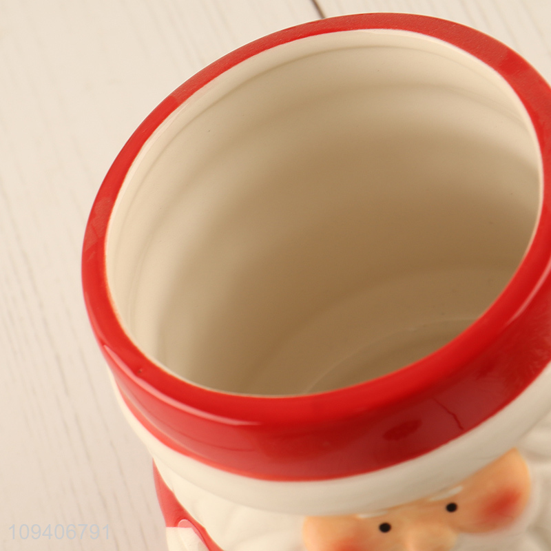 China wholesale Santa Claus ceramic water cup with handle