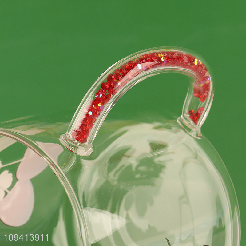 Popular products unbreakable glass cup water cup with handle
