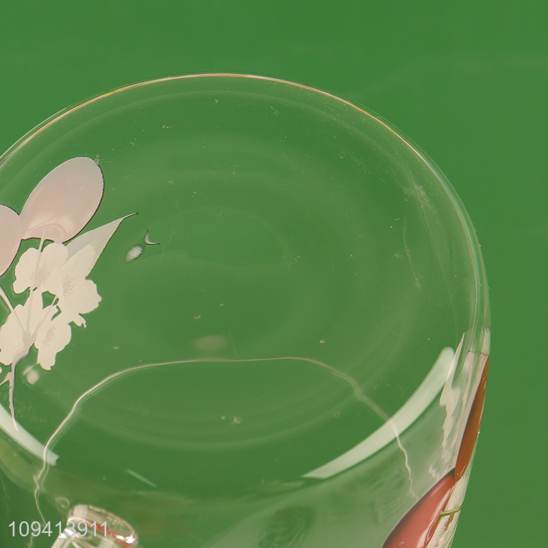 Popular products unbreakable glass cup water cup with handle