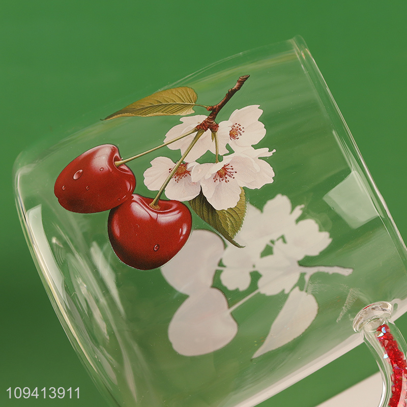 Popular products unbreakable glass cup water cup with handle