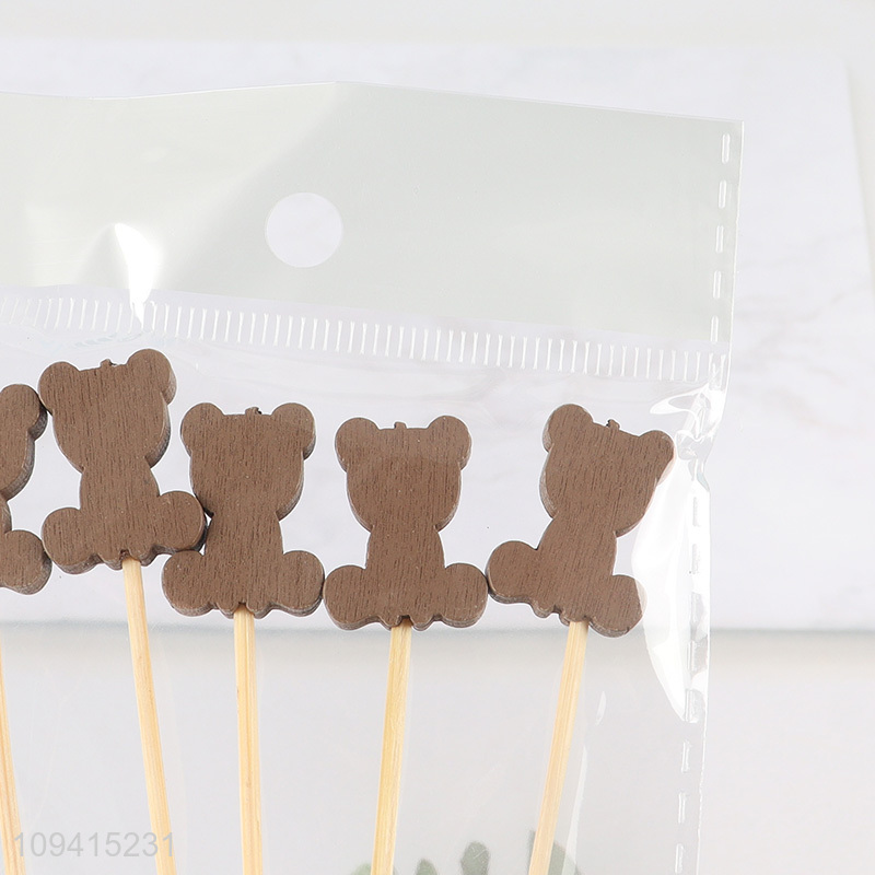 Top sale cartoon bear fruit picks food picks