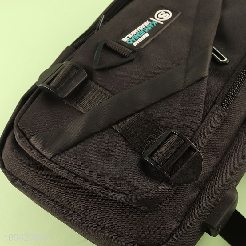 Factory price portable black fashion shoulder bag