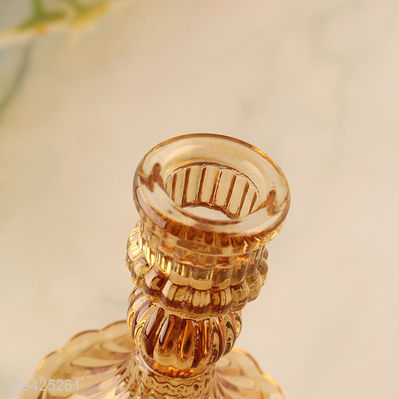 Good quality desktop decor glass candle holder