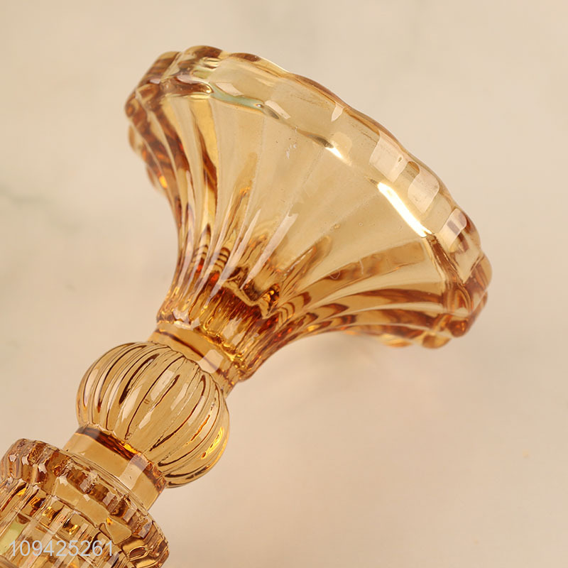 Good quality desktop decor glass candle holder