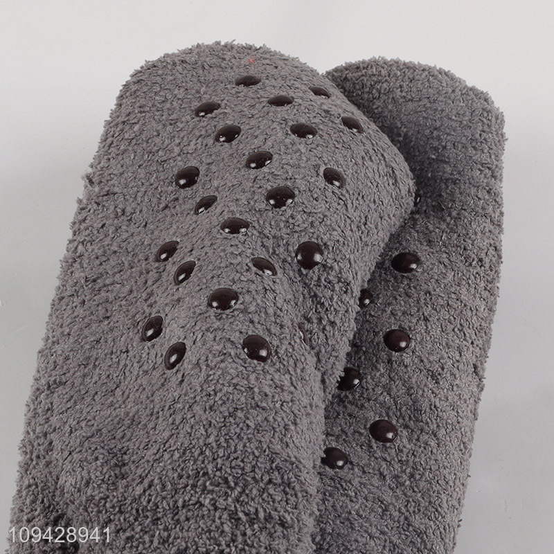 New product warm plush anti-slip home slipper socks