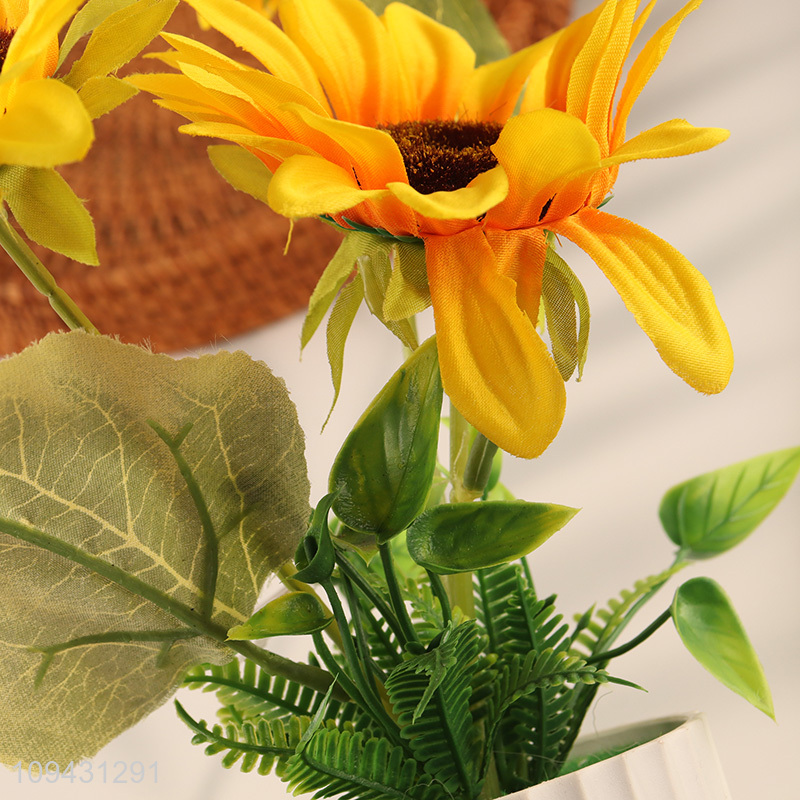 Good Sale Fake Potted Sunflower Artificial Potted
