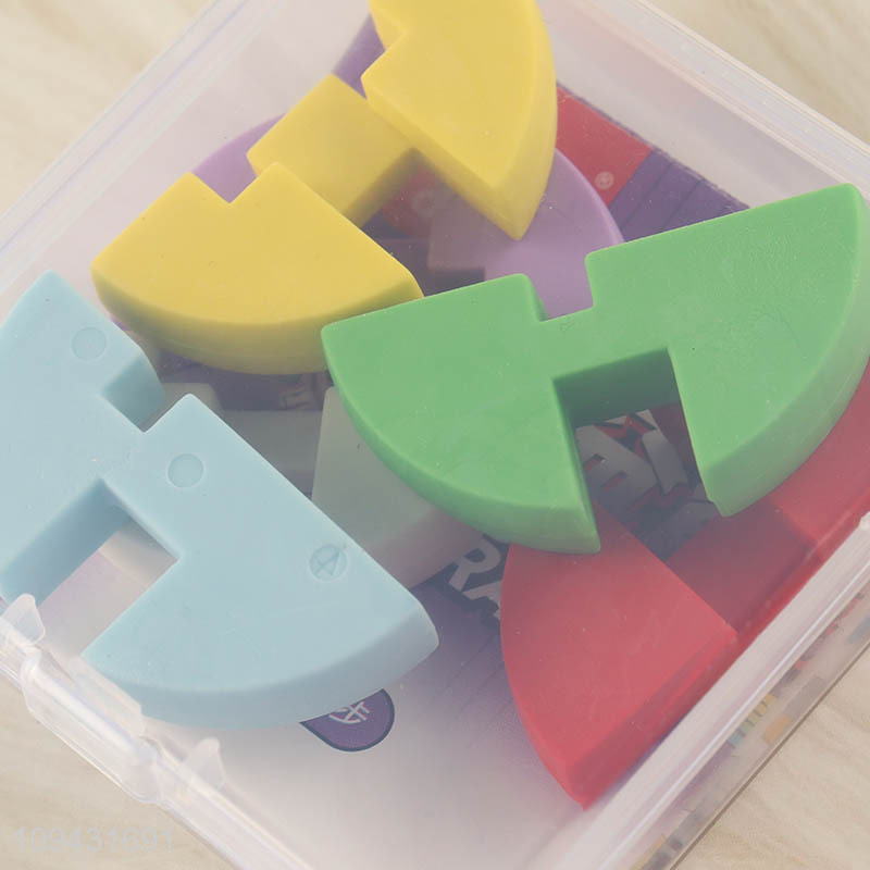 Hot selling creative kids puzzle eraser set