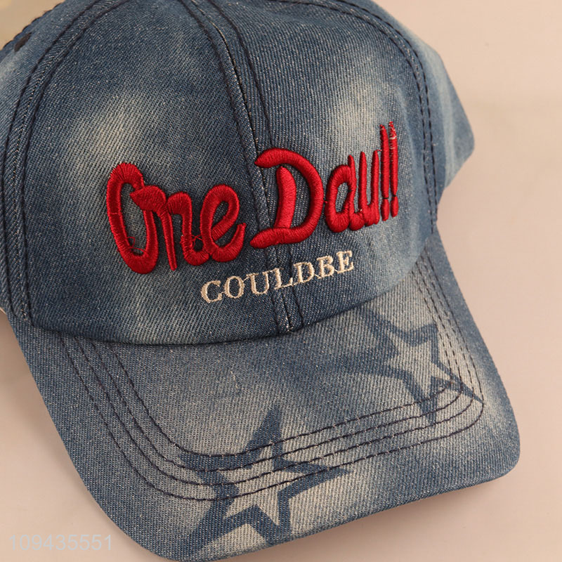 Hot products fashion adjustable polyester peaked cap for sale