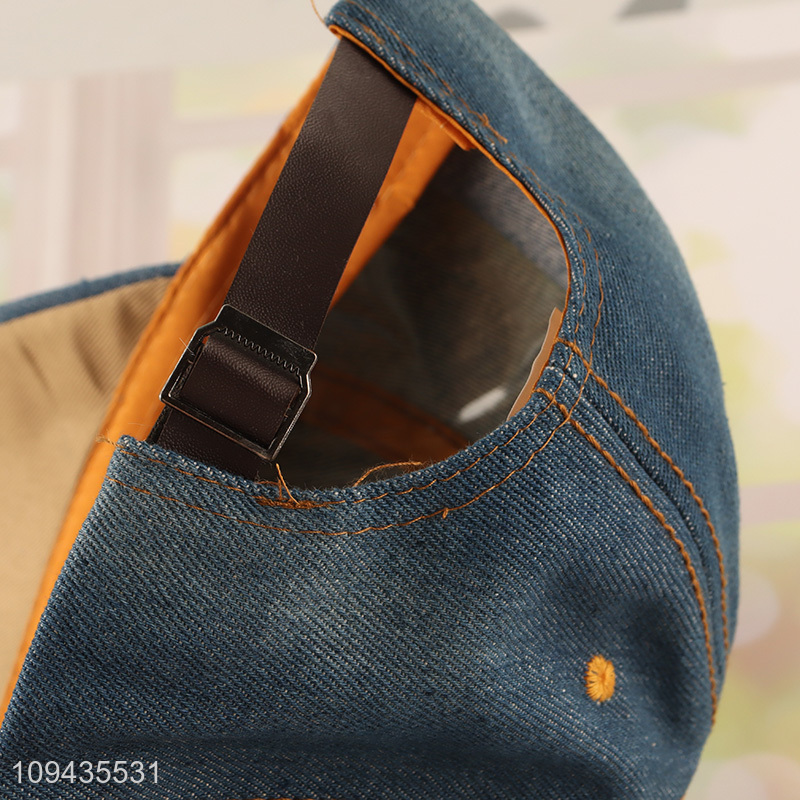 Factory supply adjustable fashion polyester peaked cap