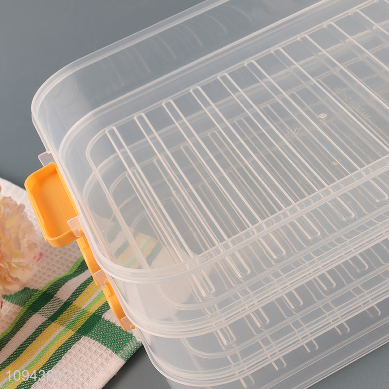 2-Layer Stackable Dumpling Box Freezer Food Container