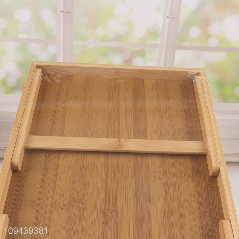 Top selling bamboo folding serving table with handles