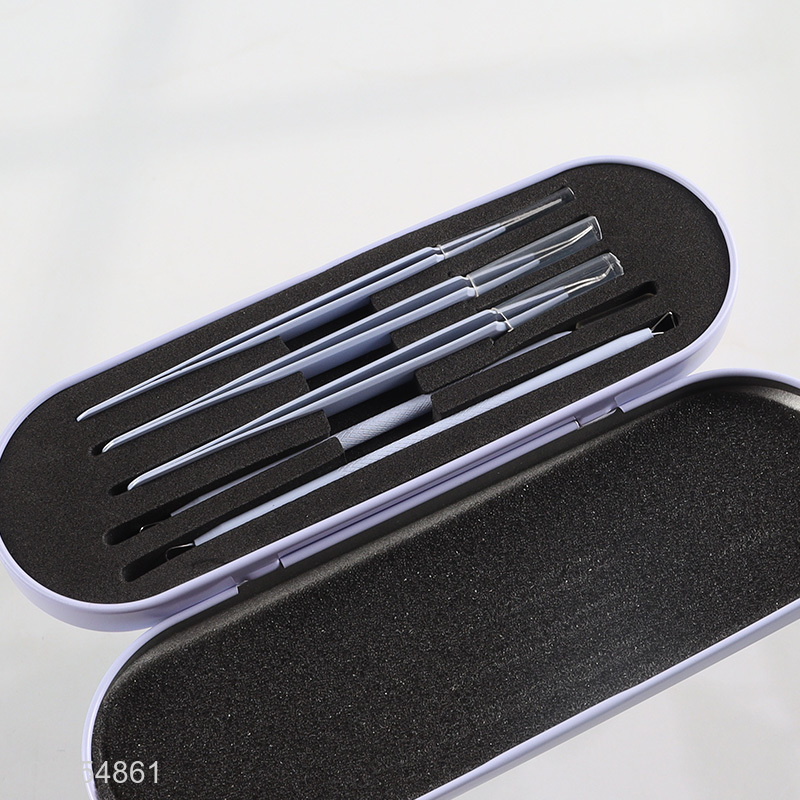 Best quality stainless steel blackhead extractor set