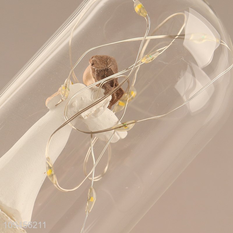Low price angel ornament glass crafts with lights