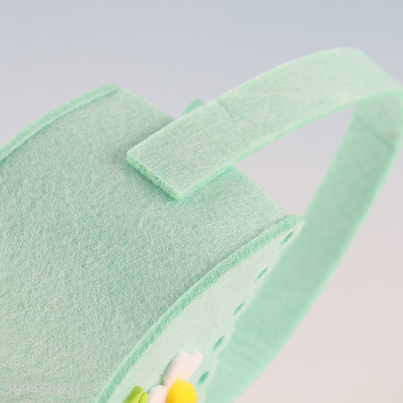Good quality bunny felt tote basket candy basket