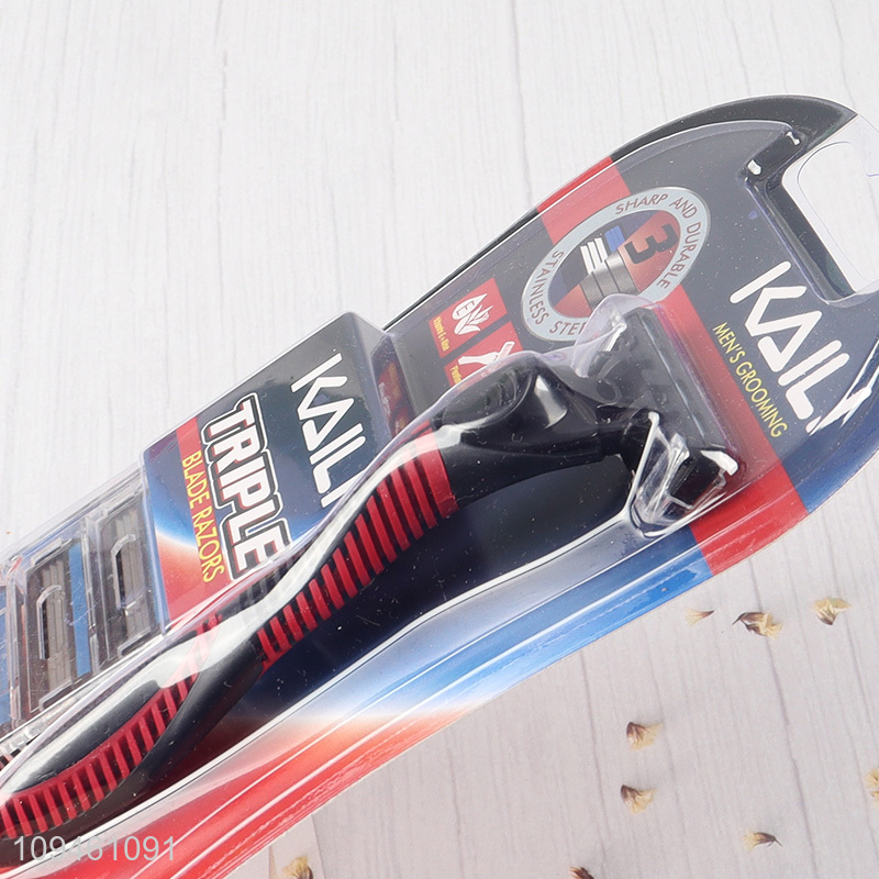 Online wholesale triple blades men razor for daily use