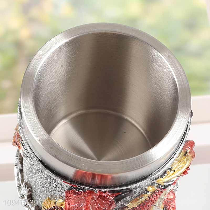 Factory supply 450ml resin coated stainless steel office cup