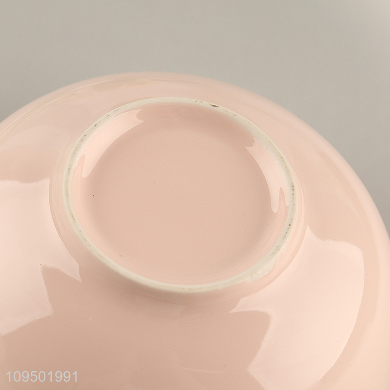 Top products pink round ceramic tableware bowl