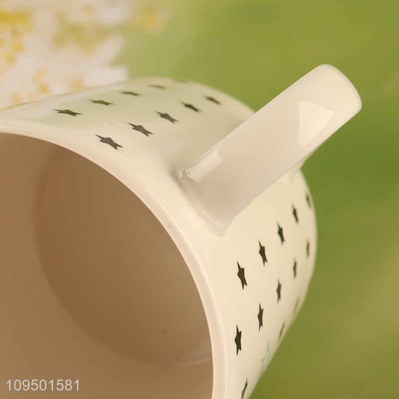 Best selling ceramic cup water cup with handle