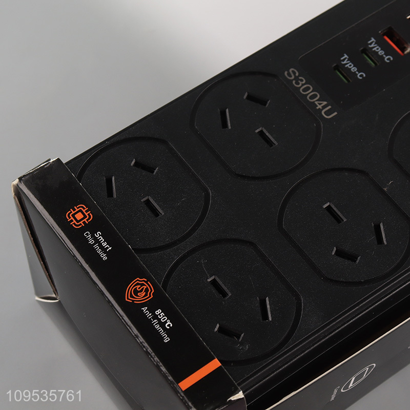 Top selling black multifunctional extension power socket