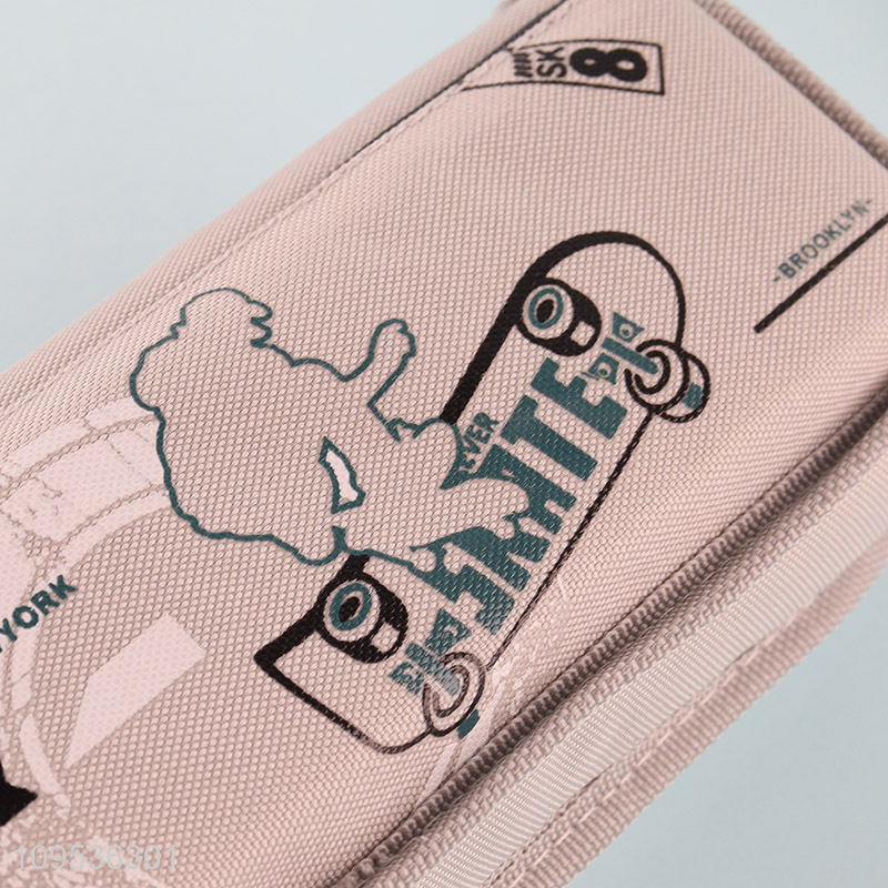 Top quality stationery pencil bag with zipper