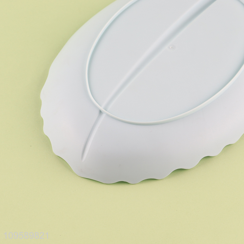 Yiwu market leaf shaped plastic fruit plate for home